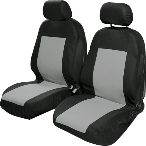 Start Coppia Coprisedili Anteriori Universale Saturn Sedili Auto Nero/Grigio Protezione
