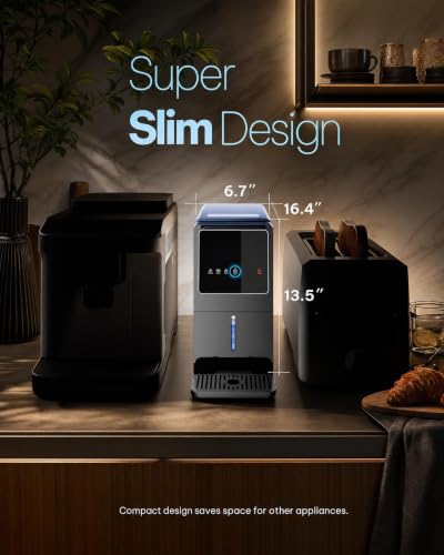 Image of Silonn Countertop Nugget Ice Maker, Self-Dispensing Ice Machine with Auto Drop Ice, Self-Cleaning, 40 lbs /24H Soft Chewable Ice for Home, Kitchen and Parties