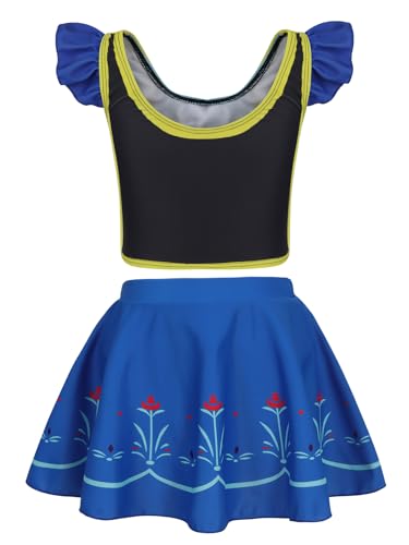 Image of WonderBabe Toddler Girls 2 Piece Tankini Bathing Suits Princess Summer Rash Guard Swimwear