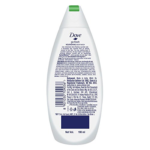 Image of Dove Go Fresh Nourishing Body Wash, 190 ml with (Free Loofah)
