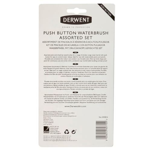 Image of Derwent Push Button Waterbrush Assorted Set (2305816)