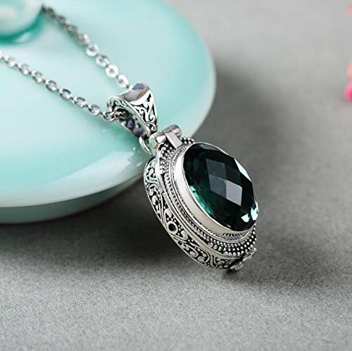 Collier argent 925 pendentif cristal vert pour sublimer votre style - 3