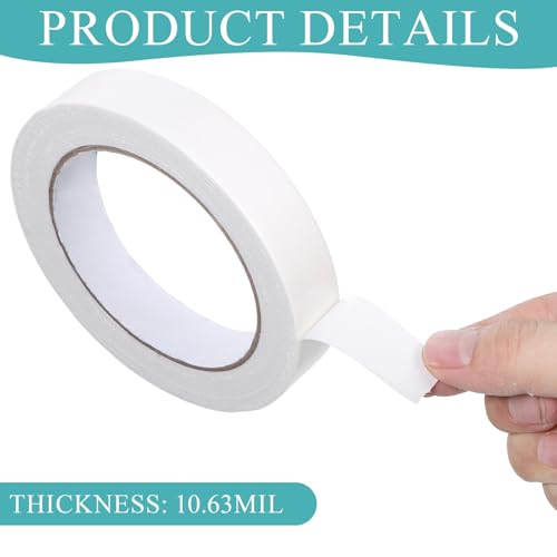 Skrfren Panzertape 1 Rolle 20mm X 20m, Weiß Hochleistungs-Gaffing-Klebeband Gewebeband Weiß Panzerband Panzerband Extra Stark Extra Stark Gewebeklebeband Für Rohre, Teppiche, Abdichtung, Reparaturen