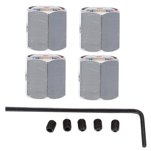 PLAFOPE Valve Stem Caps Tire Caps for Cars Bike Tyres Leakproof Easy to Install Black Universal Fitment Auto Accessories