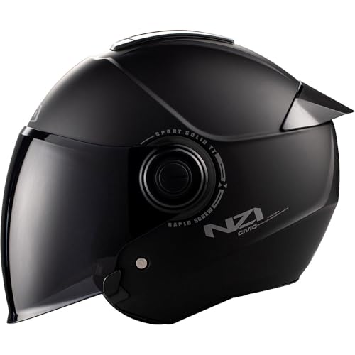 Casco abierto NZI Civic Stream con doble pantalla Clear y Tinted tamano XS