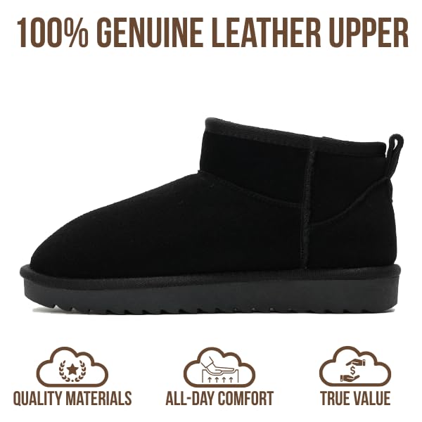 Image of Project Cloud Genuine Leather Ankle Boots for Women - Water Resistant with Memory Foam Insole Winter Boots - Trending Shoes & Comfortable Women's Ankle Boots (Hippy)