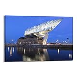 YiXong Poster der Hafenbehörde, Antwerpen, Belgien, dekoratives Gemälde, Leinwand, Wandposter und Kunstdruck, modernes Familienschlafzimmer, 40 x 60 cm