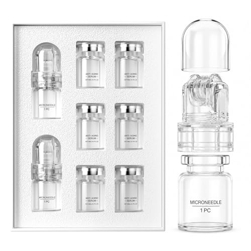 Micro Infusion System for Face& LipsFace Moisturizing Facial Serum Smooth Skin 0.25mm 24k Gold Cosmetic Facial Stamp 2X Infusion Application 6x Serums