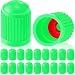 Outus 20 Pack Tyre Valve Dust Caps for Car, Motorbike, Trucks, Bike, Bicycle (Green)