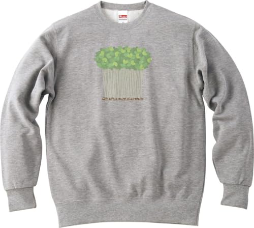 食べ物 飲み物 Tシャツ かいわれ大根 長袖 トレーナー ロングスリーブ スエット グレー TG-tvm409のサムネイル