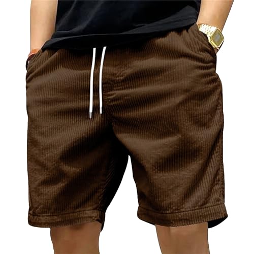 Shorts for Men Casual Drawstring Elastic Waist Lightweight Summer Shorts Beach Vacation Lounge Wear