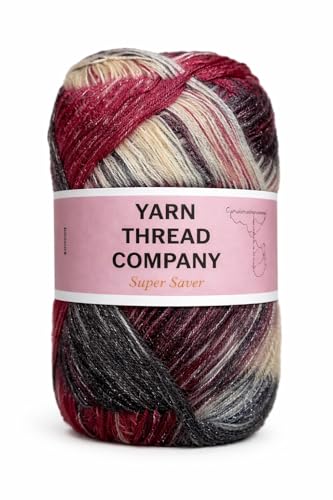 Image of 3 Ply Knitting Wool Yarn, Supersoft Hand Knitting Wool for Craft, Crochet, Amigurumi, Embroidery (red Yellow Black)