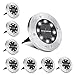 Luces Solares Exterior Jardin, BrizLabs 8 LED Luces de Tierra Solares Luz Solar Suelo Blanco Frío IP65 Impermeable Lamparas Solares Iluminacion para Terraza Camino Césped Patio, 8 Paquetes