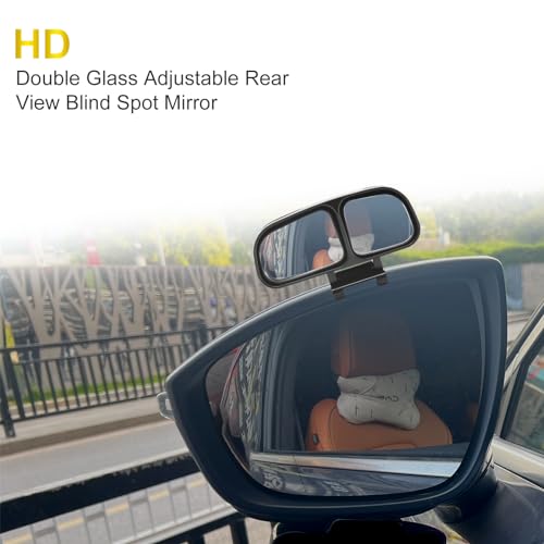 Image of Blind Spot Mirror Adjustable 360 Degree Car Side Mirror, HD Glass Rear View Exterior Accessories Frame Thickness Less than 5MM for Car SUV (dual mirror right)