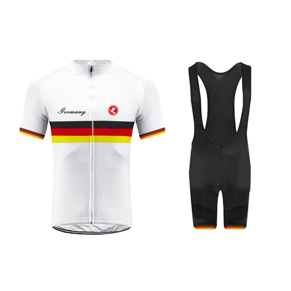 UGLY FROG Uomo Ciclismo Abbigliamento Kit Maniche Corte Jersey Set Road Bike Bib Shorts con Imbottito