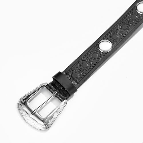 Unisex Embossed Belt PU Leather Adjustable Length ﻿Waistband Fashionable Belt Fashion Accessory3