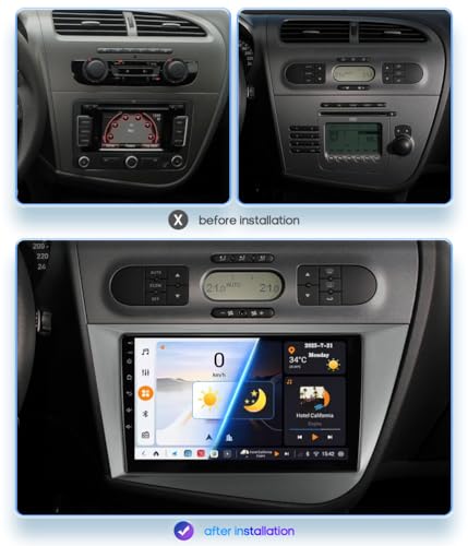 Radio coche Android 2 DIN Seat Leon MK2 con Bluetooth multimedia 2