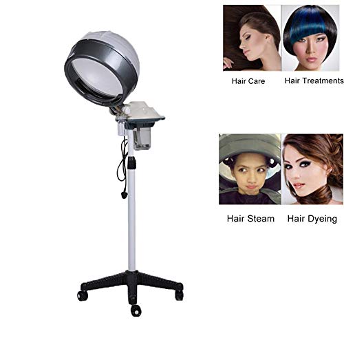 WRQ Droogkap met standaard, salon cup haarstomer machine, salon spa haar stomer rolling staan met capuchon haarkleuring pererming conditioner stoomboot 650 W - Image 8