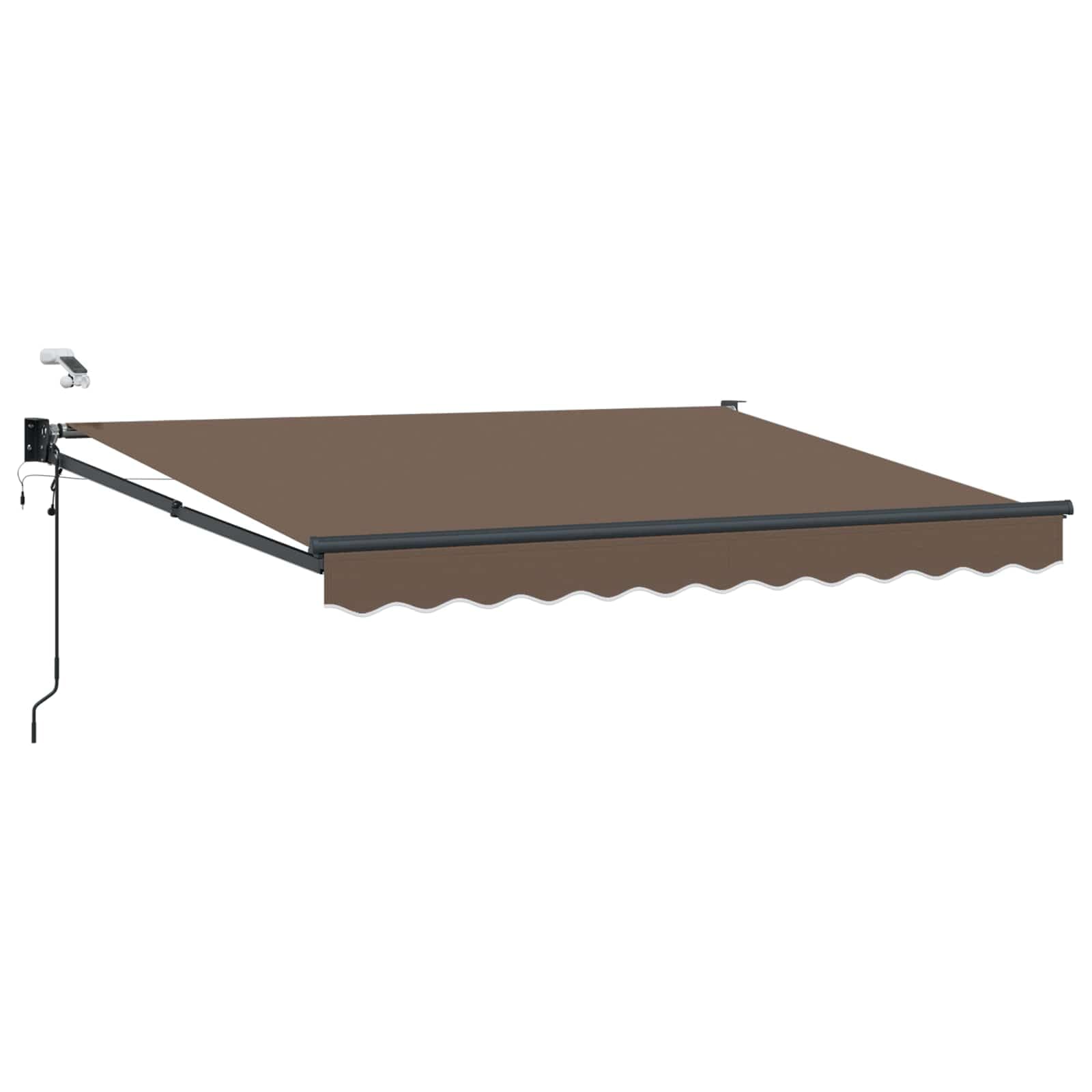 Toldo eléctrico extensible con LED, sensor meteorológico, marco de aluminio, resistente al agua, resistente a los rayos UV, eléctrico, ideal para balcón, terraza, jardín, protección solar
