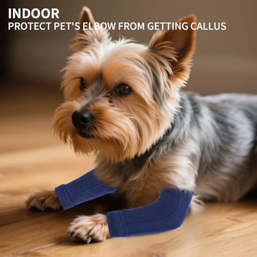 Image of ROZKITCH 4 PCS Dog Leg Wrap to Help Reducing Licking Scratching Elbow | Soft Knitting, Stretchy Fit Sleeves, Helps Reduce Licking, Dog & Cat Friendly, Easy to Wear, Daily Leg Coverage