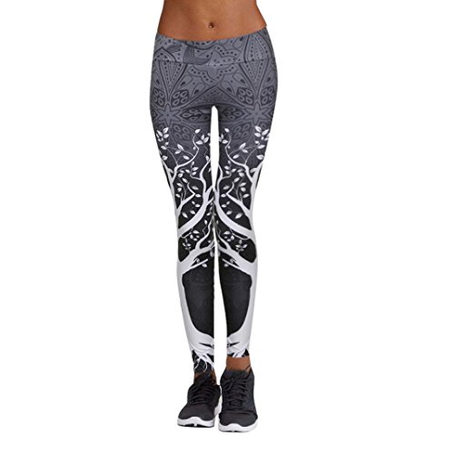 Mujer Pantalones Largos Deportivos,Mallas Mujer Leggins Pantalones de Running de Yoga Leggings para Running Yoga y Ejercicio Pantalon Mujer Chandal Tallas Grandes (Gris, S)