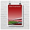 GroundDesigns MAN UNITED Football Gift OLD TRAFFORD Manchester Stadium Art Unframed A3 Print MUFC #1