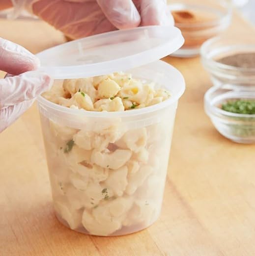 24 Oz Translucent Round Deli Container With Pe Lid 240/Case