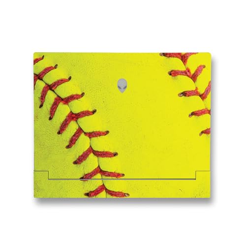Image of MightySkins Skin Compatible with Alienware X14 R2 (2023) Full Wrap Kit - Softball Closeup | Protective, Durable, and Unique Vinyl Decal wrap Cover | Easy to Apply & Change Styles | Made in The USA
