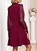 Happy Sailed Burgundy Dress Women Fall Crewneck Lace Long Sleeve A Line Mini Modest Formal Dresses Fashion 2025 Medium