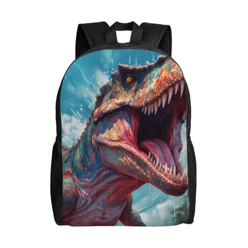 16In Travel Backpack Roaring Dino Reptile Casual Daypack for Outdoor Enthusiasts, Business Men & Women, Travel Ready Design