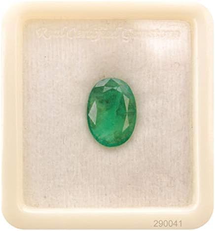 コロンビアエメラルドストーン 6.25ラッティ/5.50カラット 非加熱ラボ認定 ルースプレシャスパナジェムストーン 男女兼用, 天