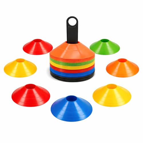 Markierungshütchen Slalom Hütchen Kegel für Fußball, Leichtathletik - Trainingszubehör & Fußballzubehör