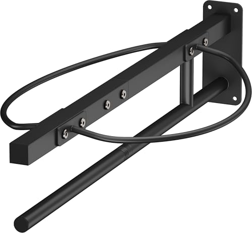 Queension Wall Mounted Saddle Rack with Pad Bar, Heavy Duty Horse Saddle Stand with for English & Western Saddles, Saddle Pad Rack for Horses Blanket, Tack Storage, Black