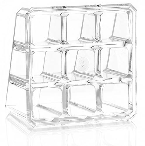 Image of Sooyee Acrylic Lipstick Case - Lipstick Holder & Cosmetic Organizer With 9 Spaces - Clear