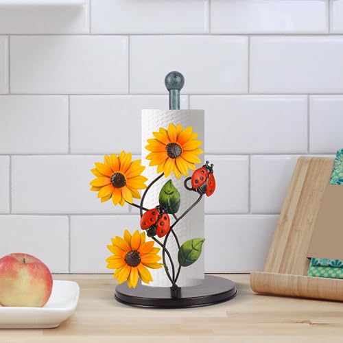 Porta toallas de papel vertical robusto con base estable para mesa 5