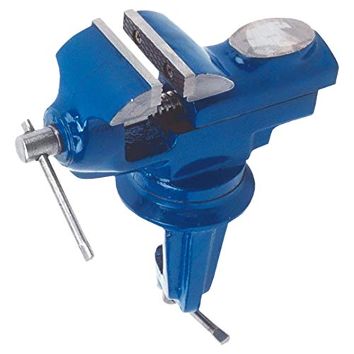 Top Tools - Morsa Girevole Con Base Girevole E Incudine, Diametro 60 Mm, Colore: Blu