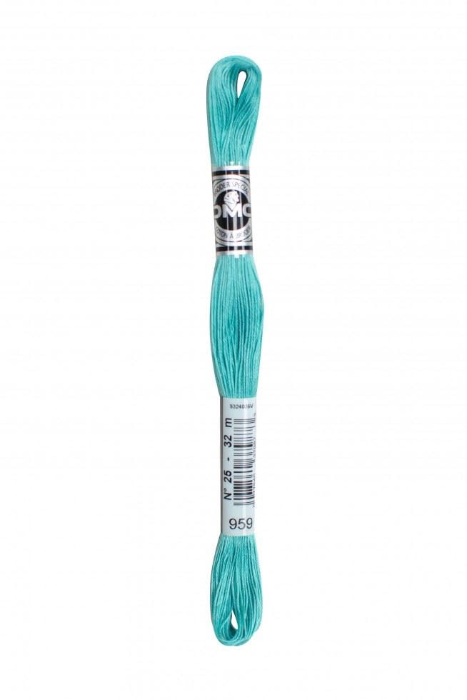 DMC Size 25 Coton A Broder Special Embroidery Thread - 959 Turquoise - Each