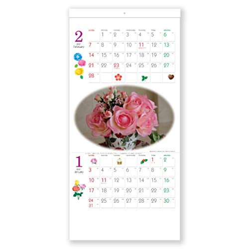 新日本カレンダー 2021年 カレンダー 壁掛け フラワーアベニュー NK436