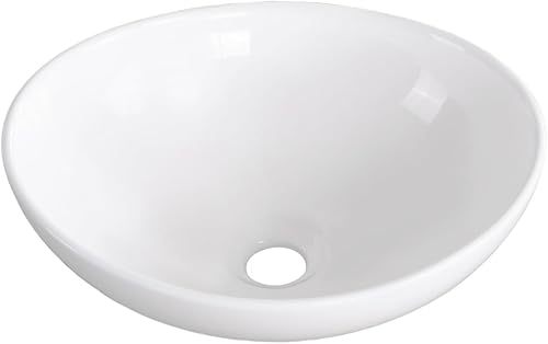 Vista 40 de Small Bathroom Vessel Sink 12"x12" Round Bathroom Sink White Ceramic Bathroom Sinks Modern Above Counter Art Basin