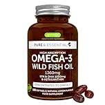 Igennus Omega-3 Wild Fish Oil & Astaxanthin, Highest Grade Triglyceride rTG, 180 Softgels, IFOS Certified Ultra Pure, Omega-3 EPA & DHA Fatty Acids 1360mg, Tested Safe for Mercury, PCBs and Dioxins