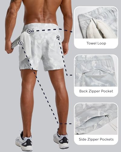 Image of maamgic Men's Athletic Running Shorts with Liner Ultra Lightweight Workout Shorts 5 inch / 7 inch