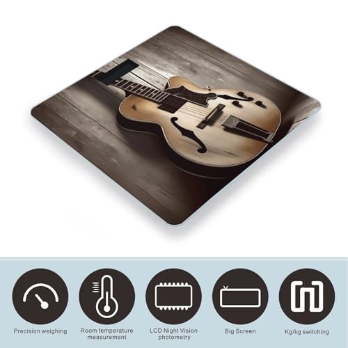 Báscula digital de baño con vidrio templado y pantalla LCD miniatura 3