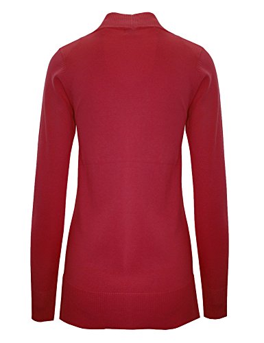 Image of Cielo Women's Solid Basic Open Front Pockets Knit Sweater Cardigan