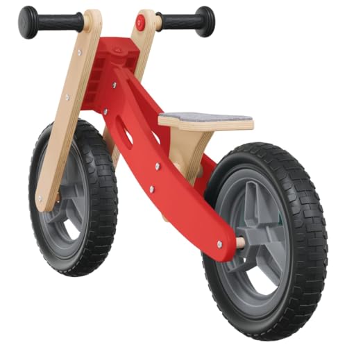vidaXL Laufrad, Fahrrad für Kinder ab 3 Jahren, Lernlaufrad mit verstellbarem Sitz Lenker, Kinderfahrrad Lauffahrrad Kleinkinder, Rot – Bild 8