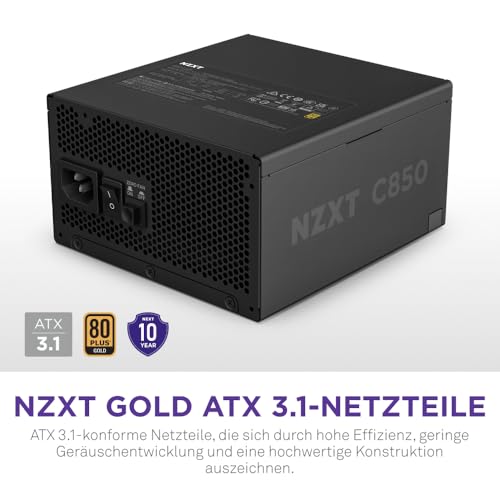 C850 Gold ATX 3.1 - Alimentatore per PC da gaming completamente modulare a rumorosità ridotta - 850 watt - 80 PLUS Gold - Connettore 12V-2x6 - Condensatori 100% giapponesi - Nero - Alimentatore - Immagine 1