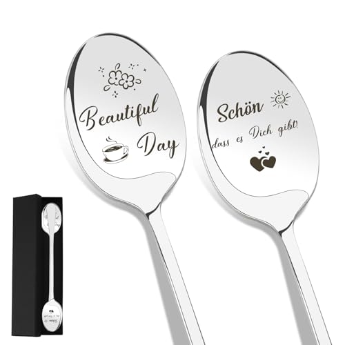 Weihnachtsgeschenke Freundschaft Geschenke Schöne Dankeschön Geschenke für Frauen Weihnachten für Beste Freundin 2er Kaffeelöffel Schön Dass Es...