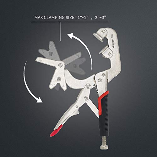 Monster & Master Welding Pipe Plier Clamp, Fast Release, C-Clamp Locking with Large V-Pads, 10 Inch, 1pcs, ATHUS-MM-WLP-S9 - Image 5
