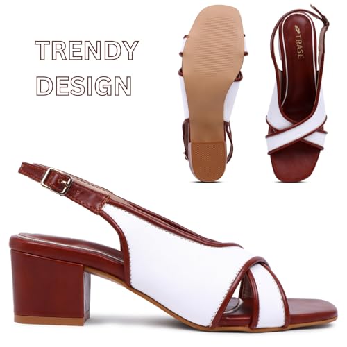 Image of TRASE Block Heels Sandals For Women, Anime-I Stylish & Comfortable Footwear
