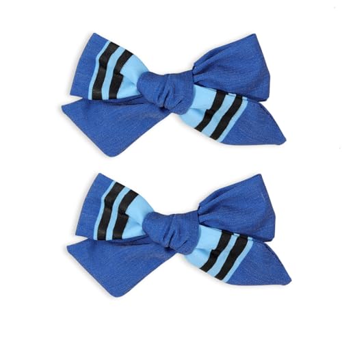 Pinzas para cabello escolares azul 2 piezas miniatura 1
