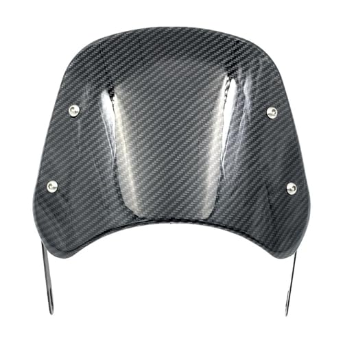 Pare-brise moto carbone déflecteur vent pour phare rond 6,5 9,45 pouces lentille ABS